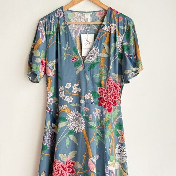 GP&J Baker X H&M Floral Dress 10 NWT - Picture 4 of 8